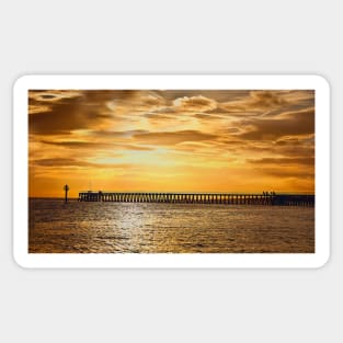 Sunrise over the Wooden Pier Sticker